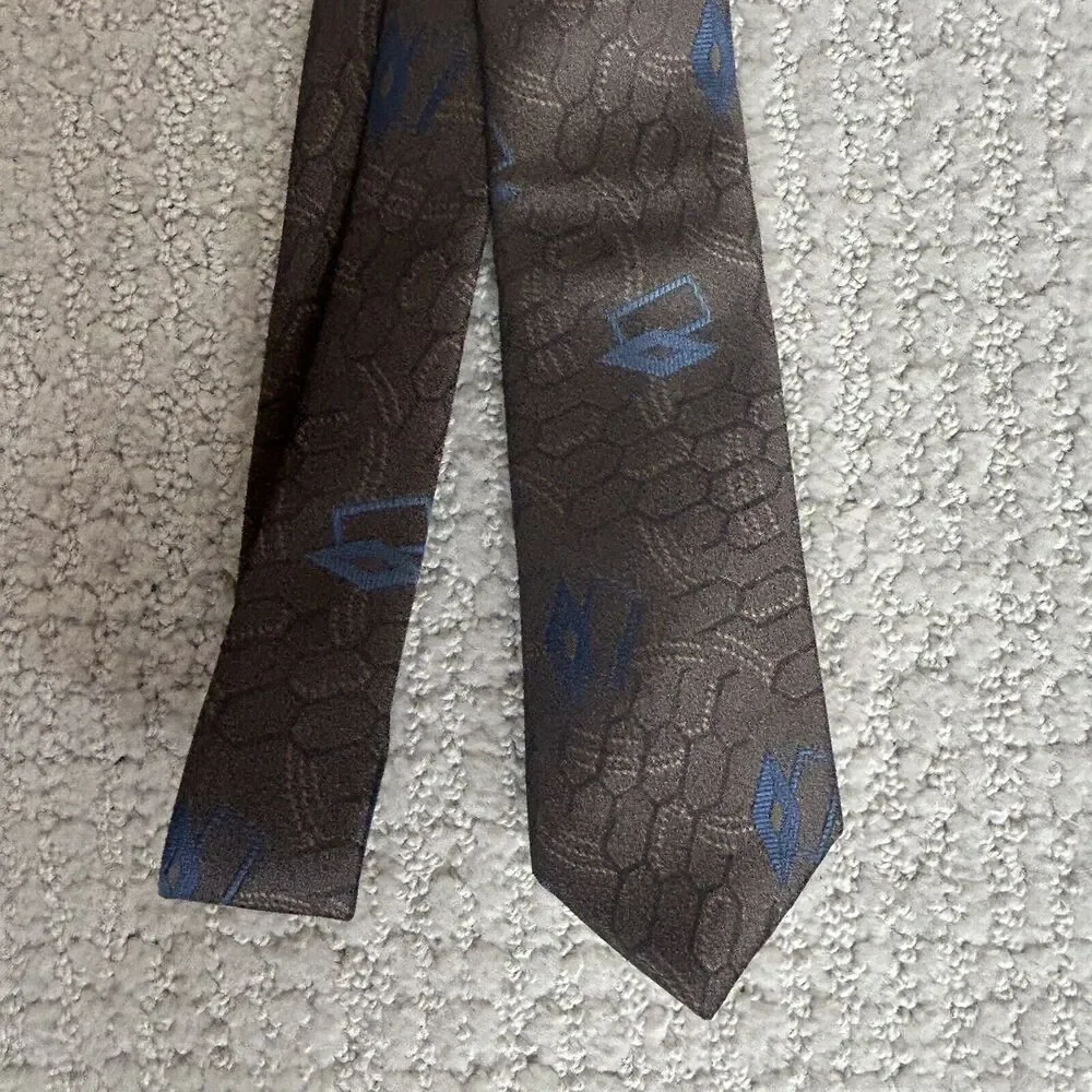Vintage Sergio Valente Men's Silk Slim Tie Never Worn Made In USA